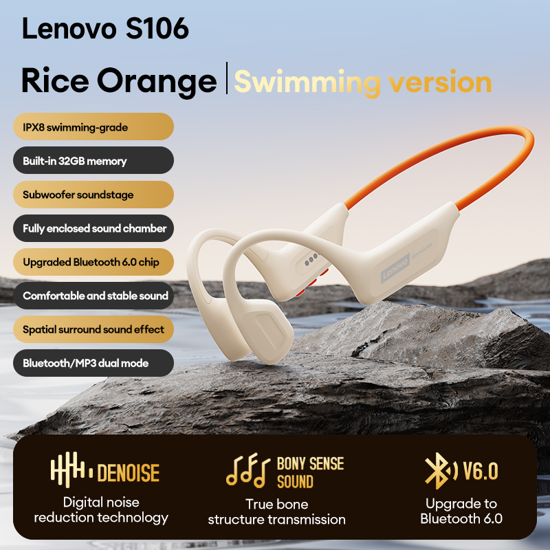 Bone Conduction Running Headphones - Fone de ouvido sem fio Lenovo