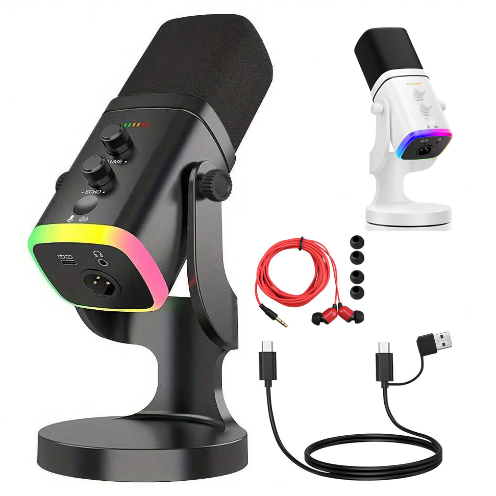 Gaming Headset With Mic Rgb - Microfone Dinâmico USB/XLR para Streaming de