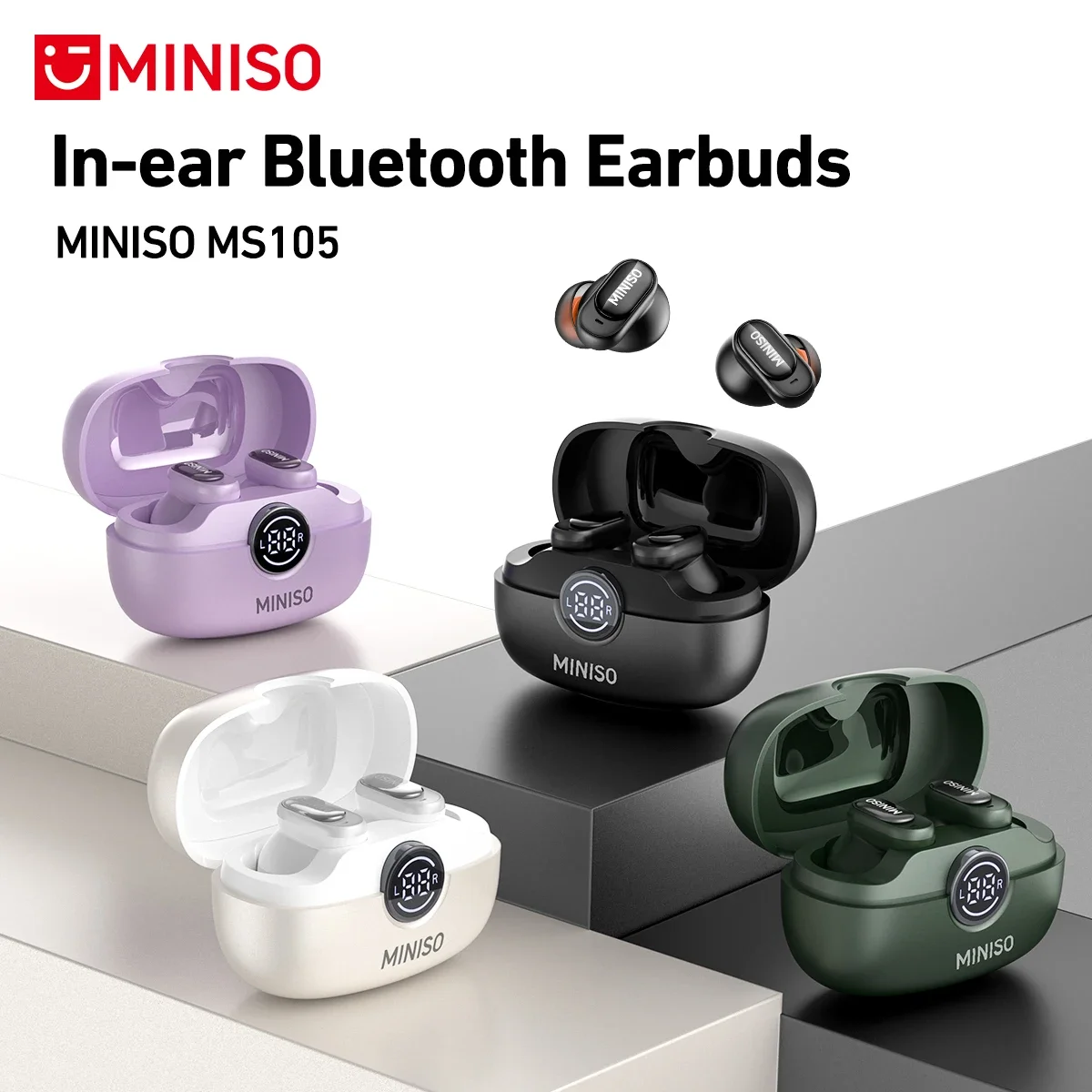 Type C Wired Earphones With Mic - MINISO MS105 Bluetooth Fone de ouvido