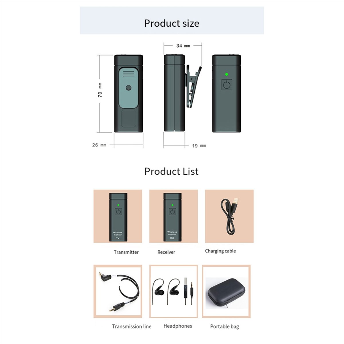 In Ear Monitors For Singers - Kit de sistema de monitoramento de