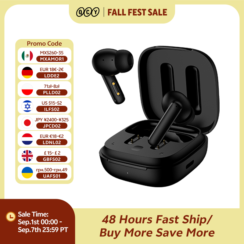 Tws Earbuds Bluetooth 5.3 - QCY-T13 ANC Fones De Ouvido Sem