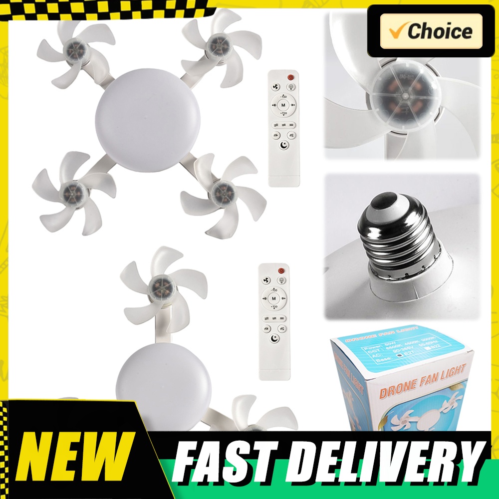 Drones - Ventilador de Teto com Lâmpada LED