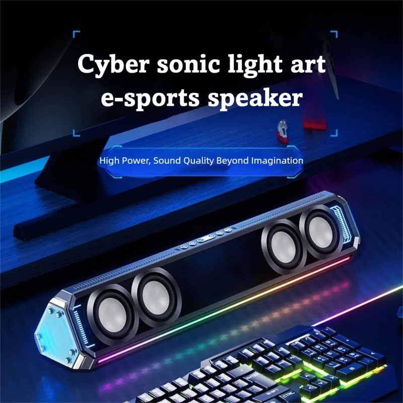 Rgb Computer Soundbar For Pc - Soundbar para Jogos com Luz RGB,