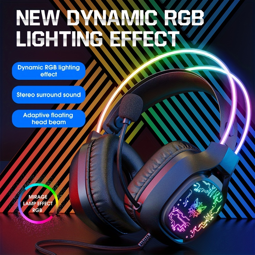 Gaming Headset With Mic Rgb - ONIKUMA X22 Gaming Headset RGB Iluminação