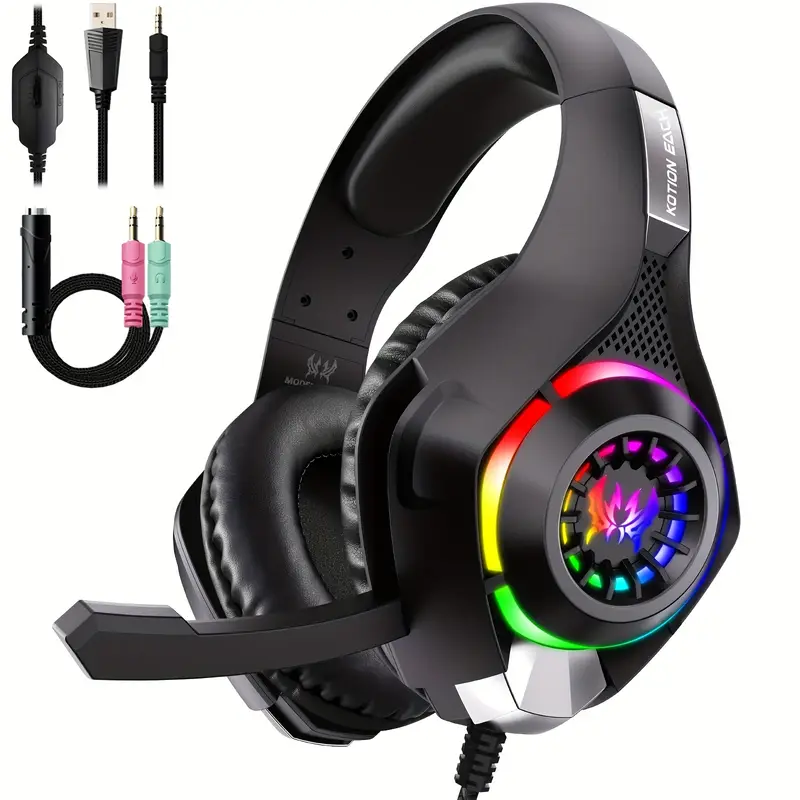 Gaming Headset With Mic Rgb - Fone de Ouvido Gamer para PC,
