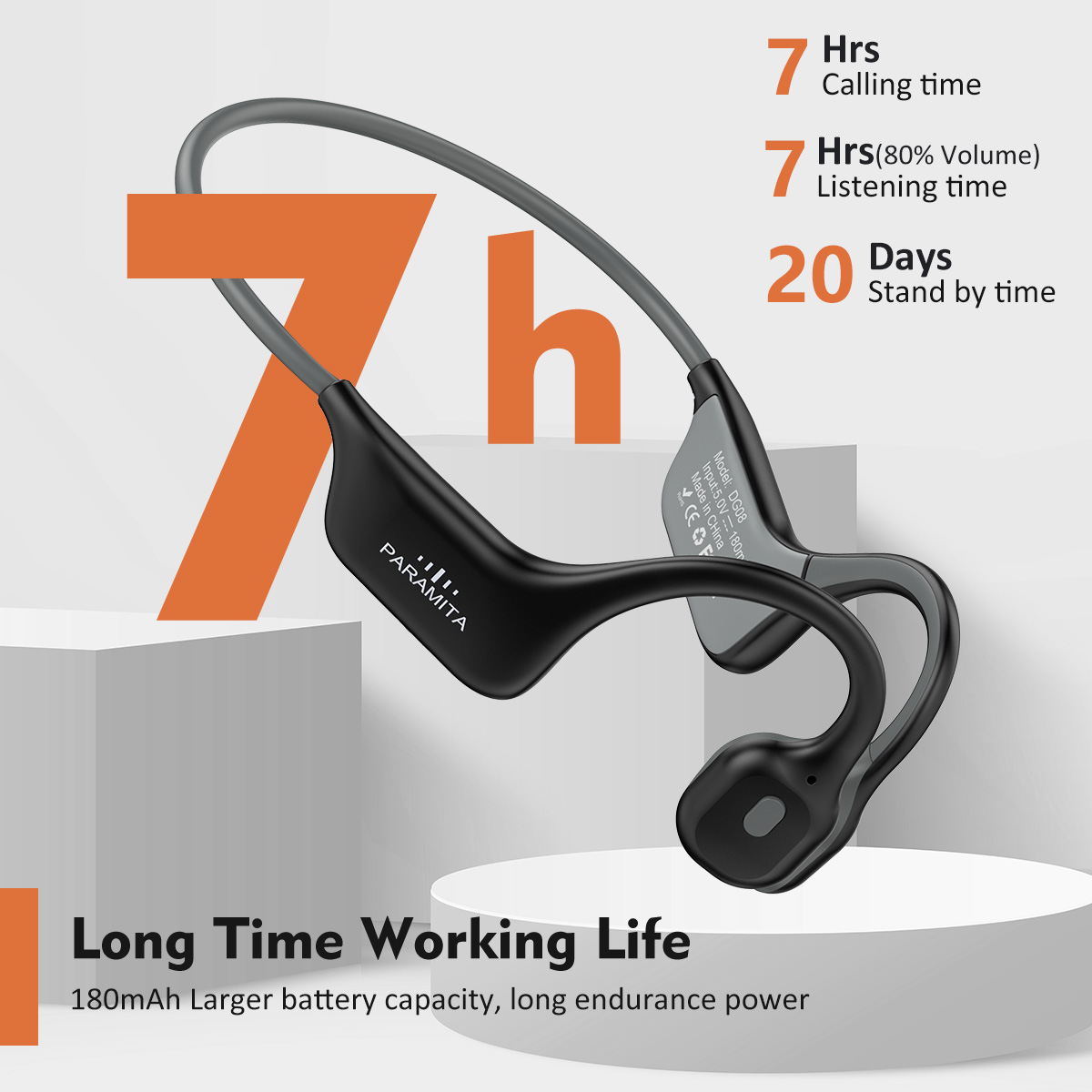 Bone Conduction Running Headphones - 2024 clássico dg08 condução óssea fone