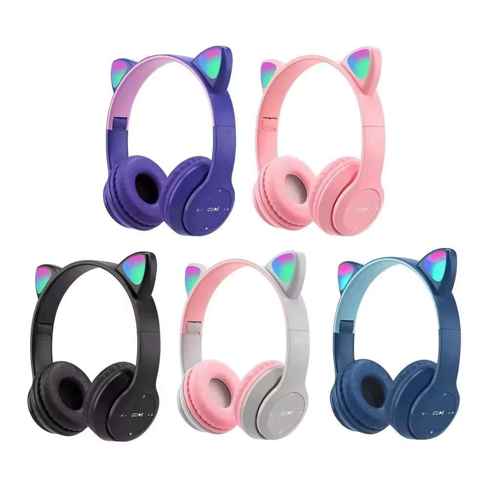 Cat Ear Bluetooth Headset Led - Fone de Ouvido Sem Fio P47M