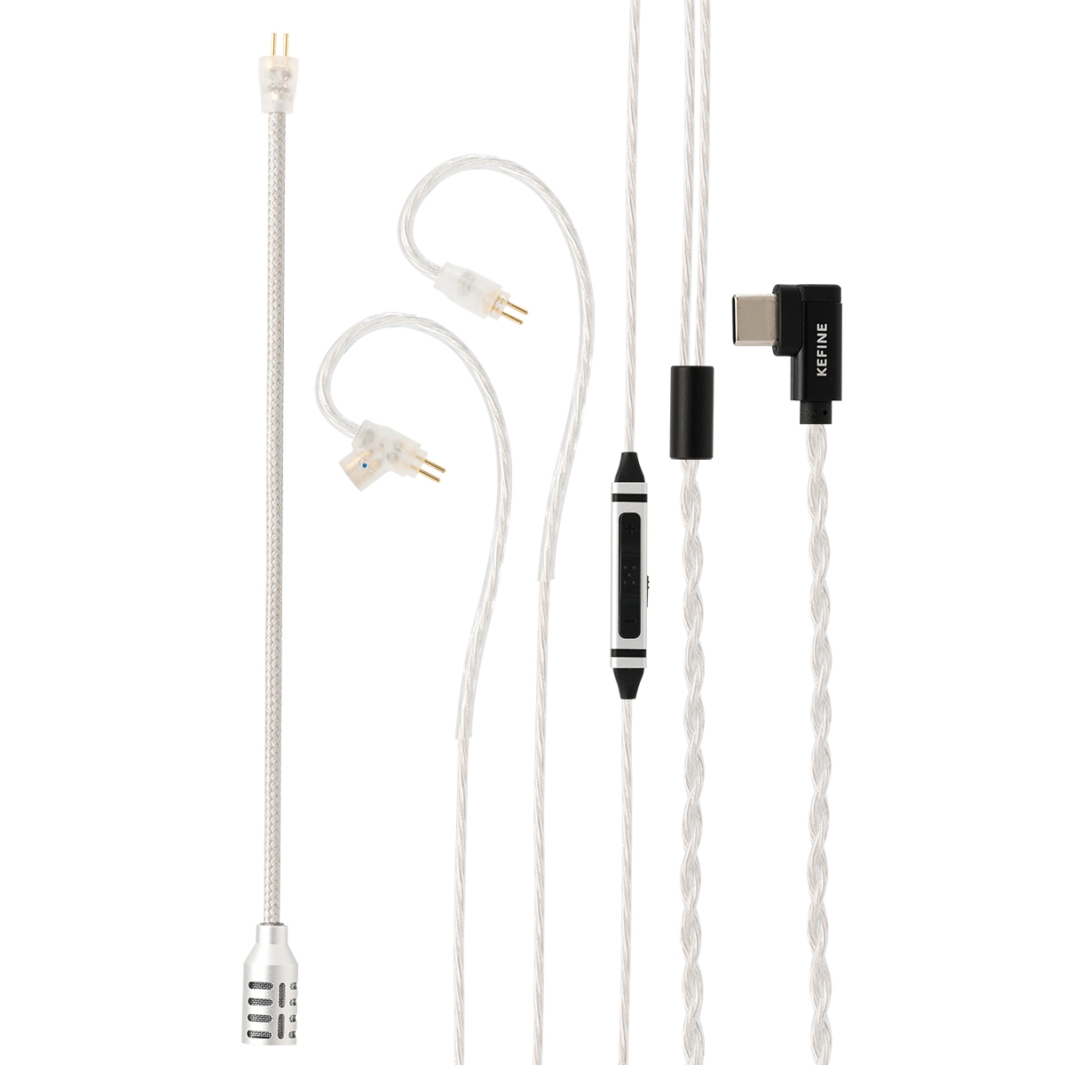 Type C Wired Earphones With Mic - Cabo de Jogos Kefine para Fones