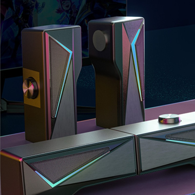 2x2.5w alto-falante do computa - Rgb Computer Soundbar For Pc avaliação e preço