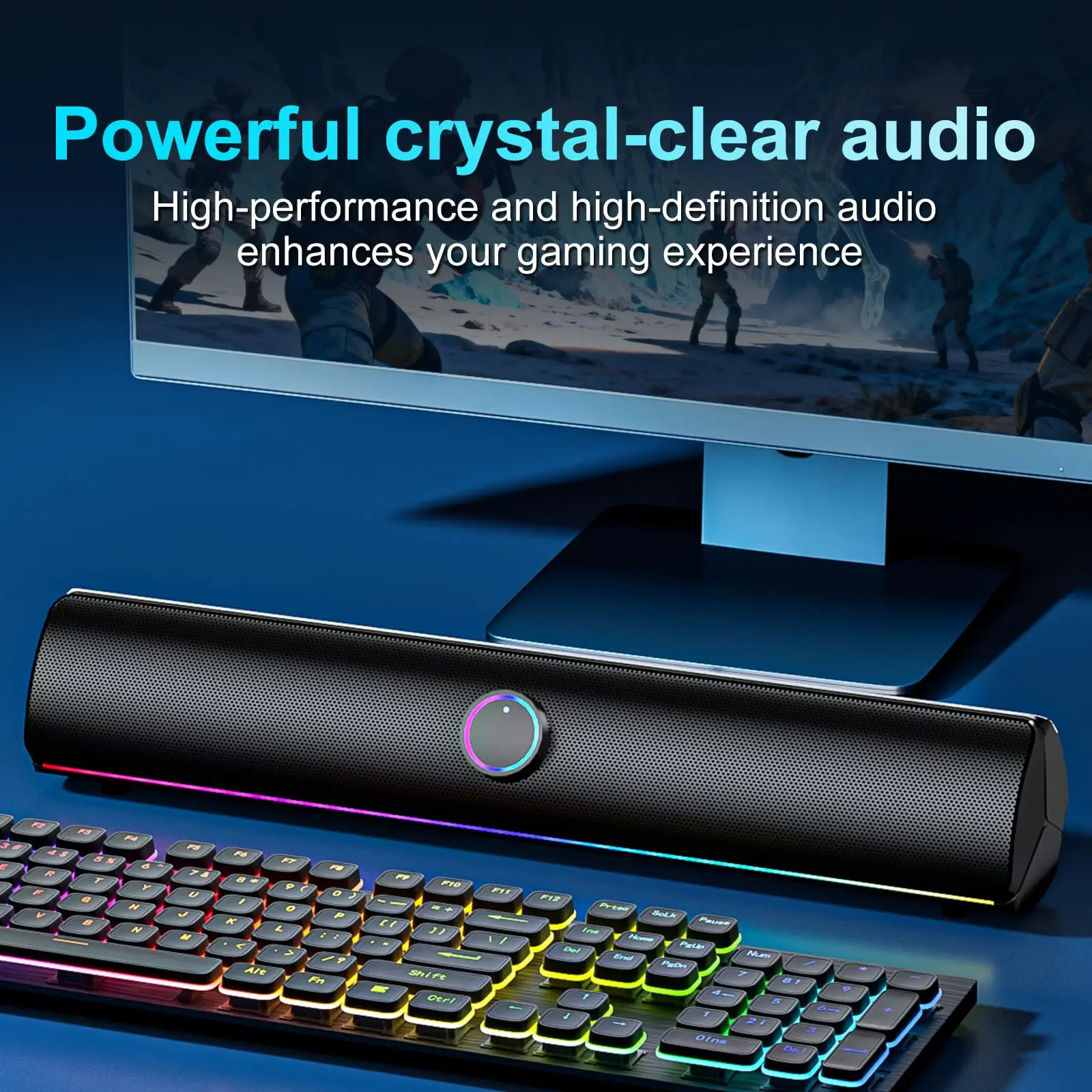 Soundbar para Jogos, Alto-fala - Rgb Computer Soundbar For Pc avaliação e preço