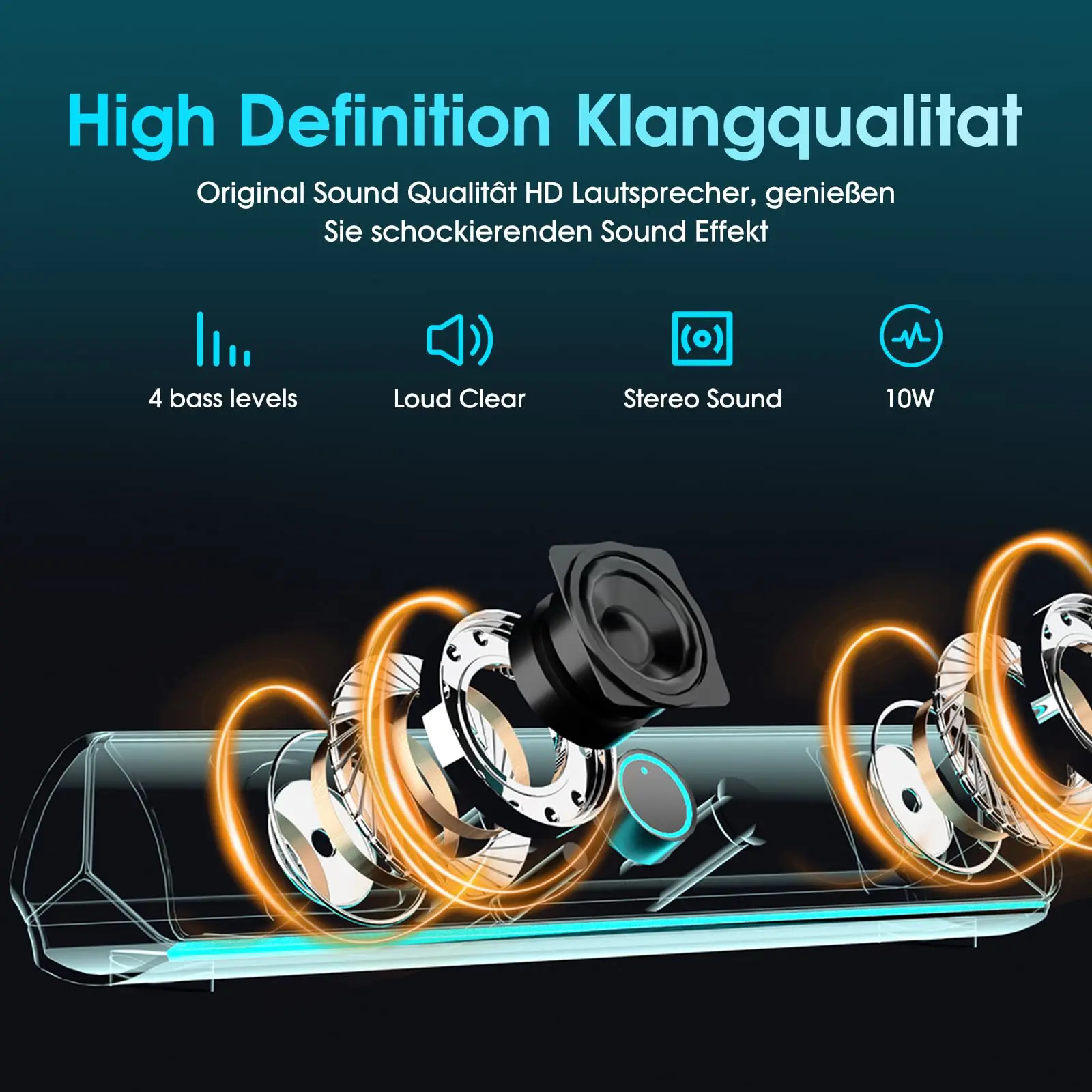 Soundbar para Jogos, Alto-fala - Rgb Computer Soundbar For Pc avaliação e preço