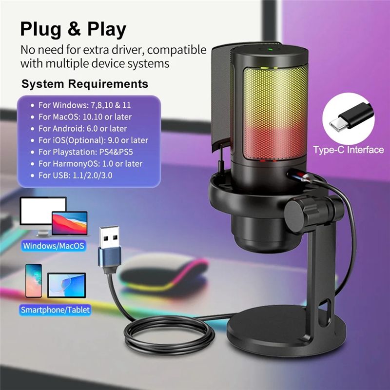 AY14 - Microfone RGB para jogo - Gaming Headset With Mic Rgb avaliação e preço