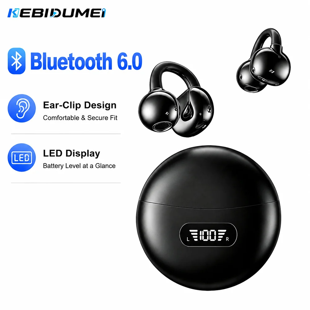 Fones de Ouvido Bluetooth 6.0  - Open Ear Air Conduction Headphones avaliação e preço