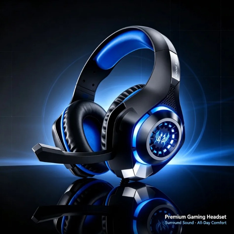 Fone de ouvido gamer com fio,  - Gaming Headset With Mic Rgb avaliação e preço