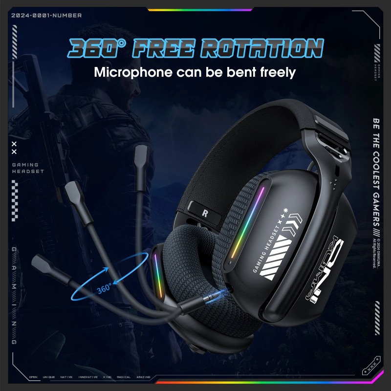 Fone de ouvido sem fio para jo - Gaming Headset With Mic Rgb avaliação e preço