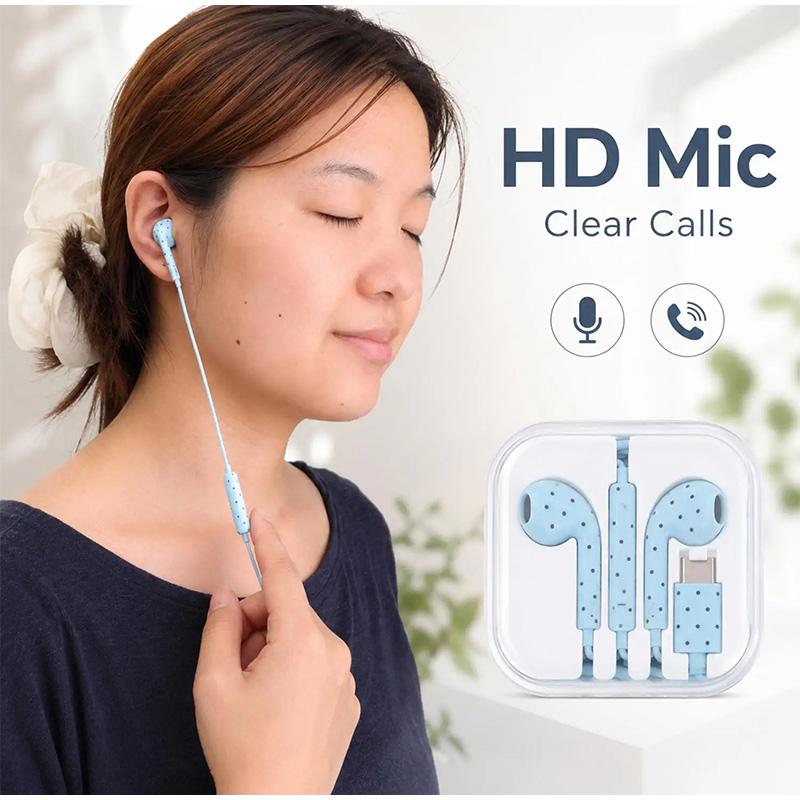Fones de Ouvido Tipo C com Pad - Type C Wired Earphones With Mic avaliação e preço