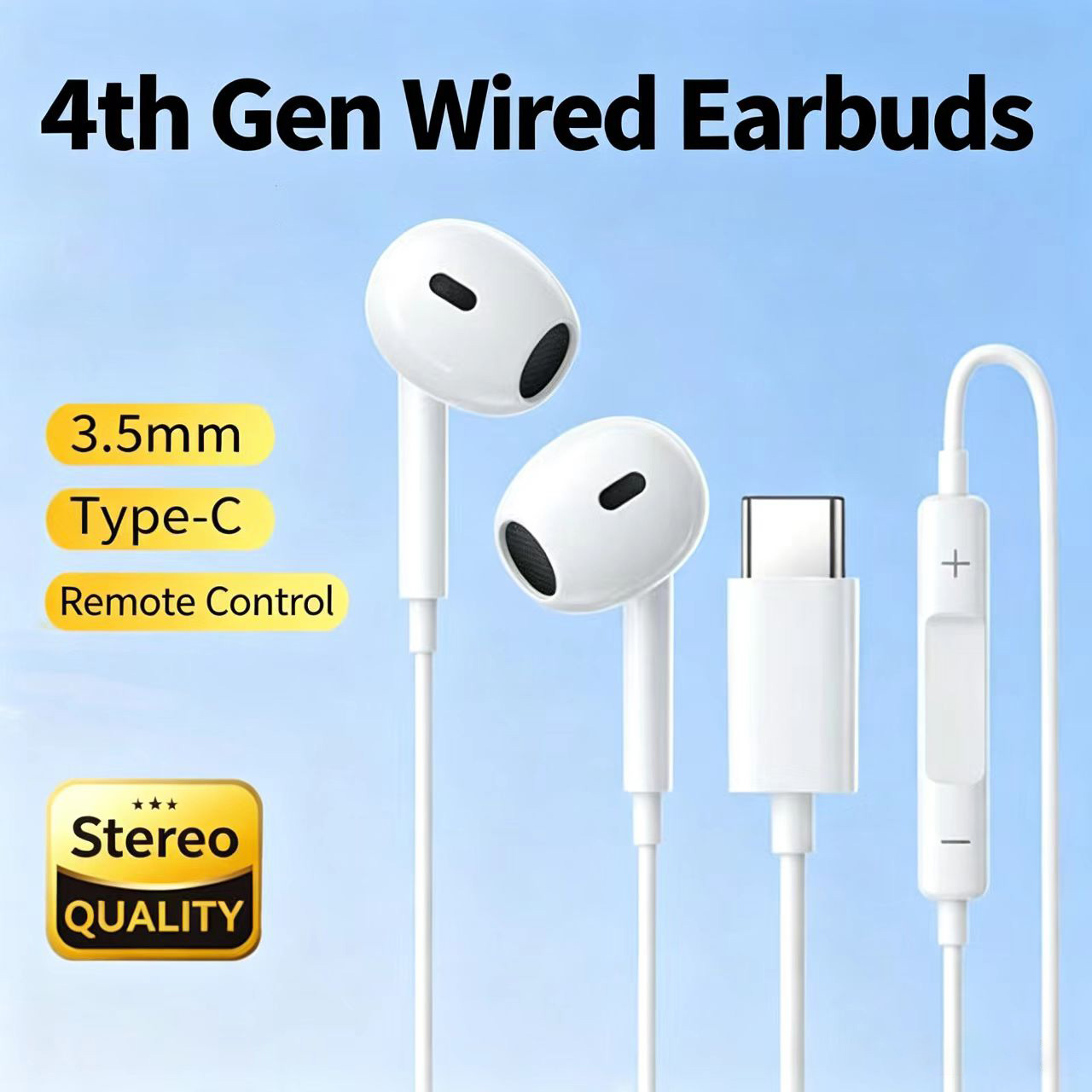Fone de ouvido semi-intra-auri - Type C Wired Earphones With Mic avaliação e preço