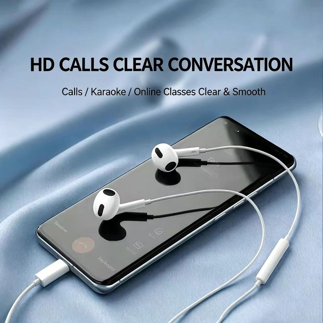 Fone de ouvido semi-intra-auri - Type C Wired Earphones With Mic avaliação e preço
