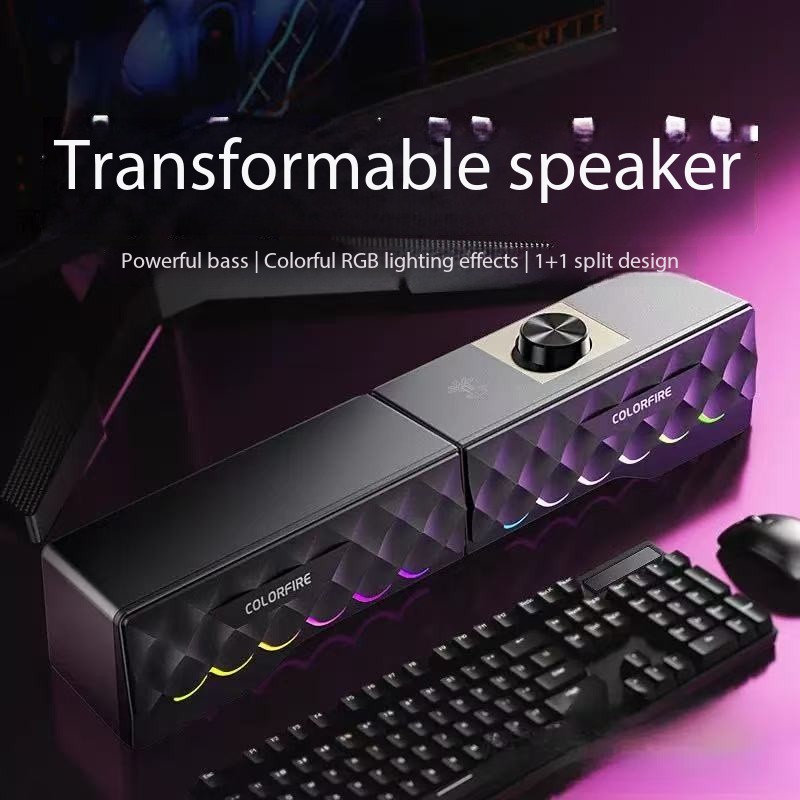 Alta fidelidade qualidade de s - Rgb Computer Soundbar For Pc avaliação e preço