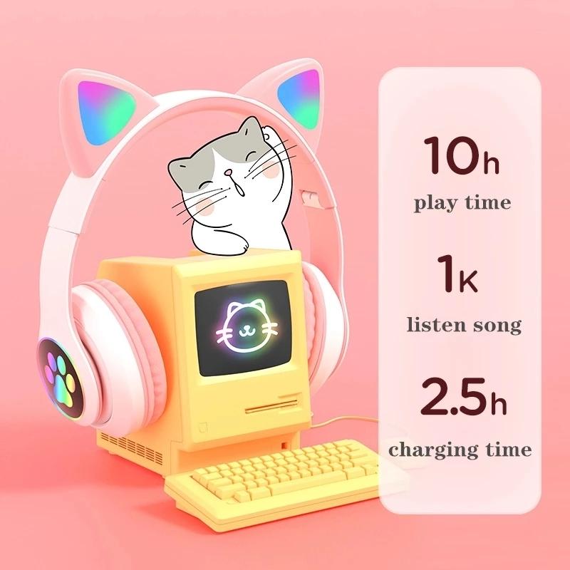 Fones de Ouvido Bluetooth Sem  - Cat Ear Bluetooth Headset Led avaliação e preço