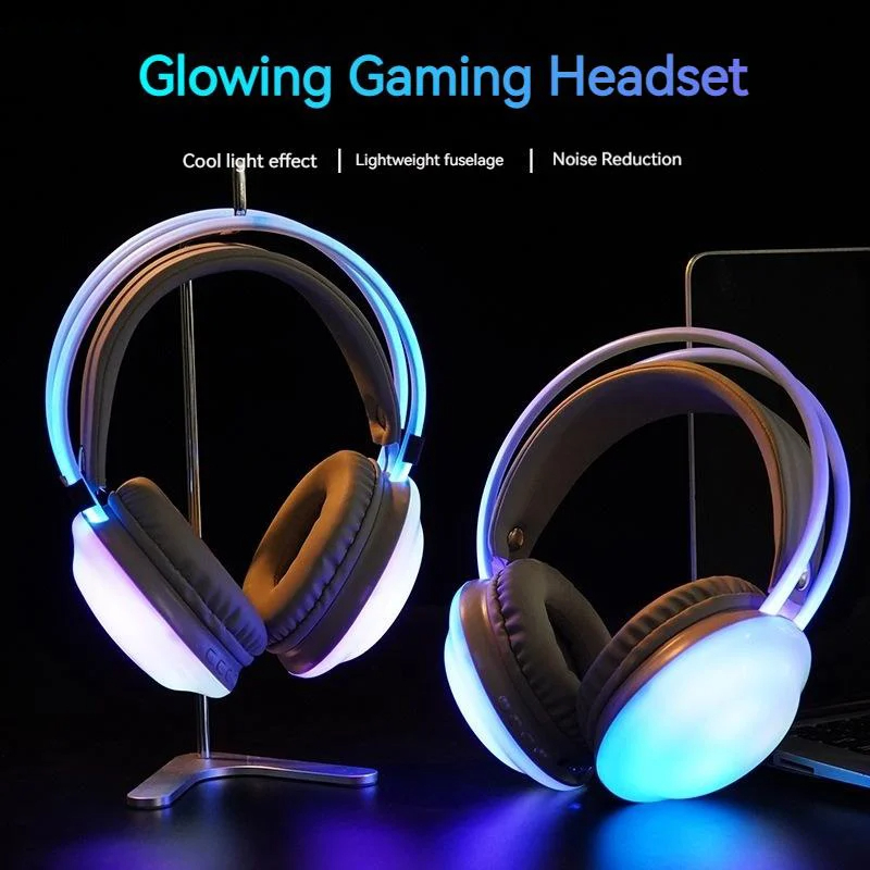 Gamer sem fio bluetooth fones  - Gaming Headset With Mic Rgb avaliação e preço