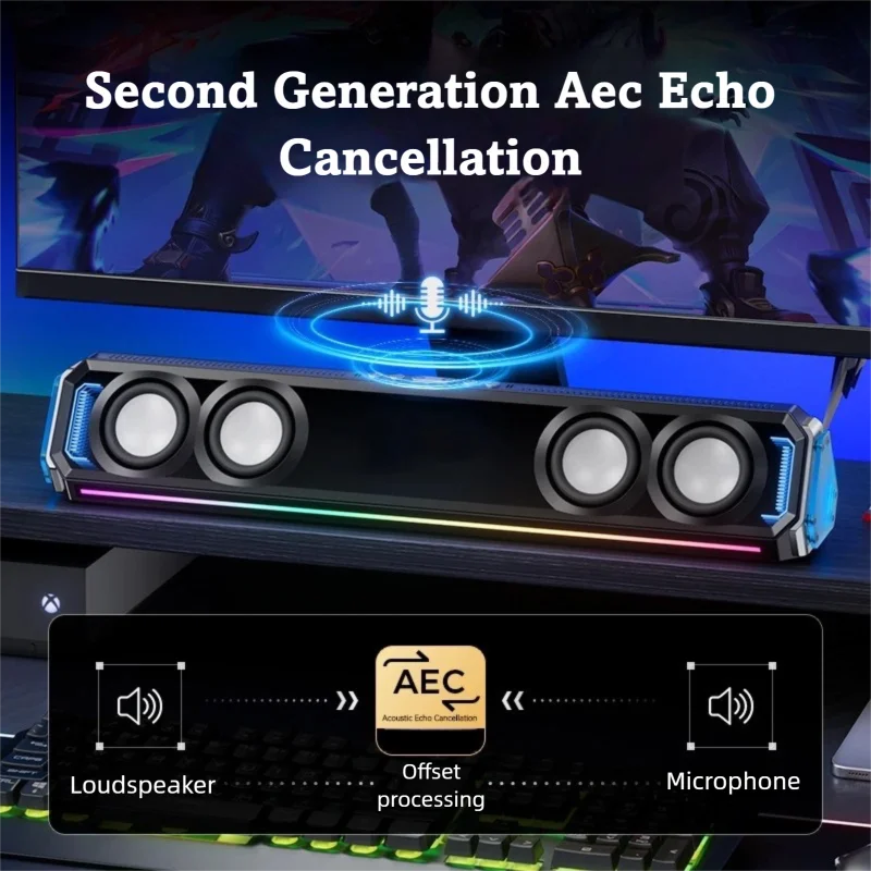 Soundbar para Jogos com Luz RG - Rgb Computer Soundbar For Pc avaliação e preço
