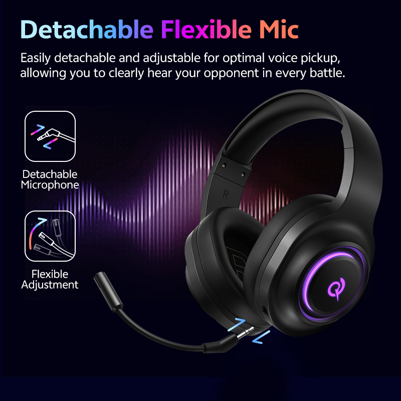 Fone QCY de ouvido gamer Heroa - Gaming Headset With Mic Rgb avaliação e preço