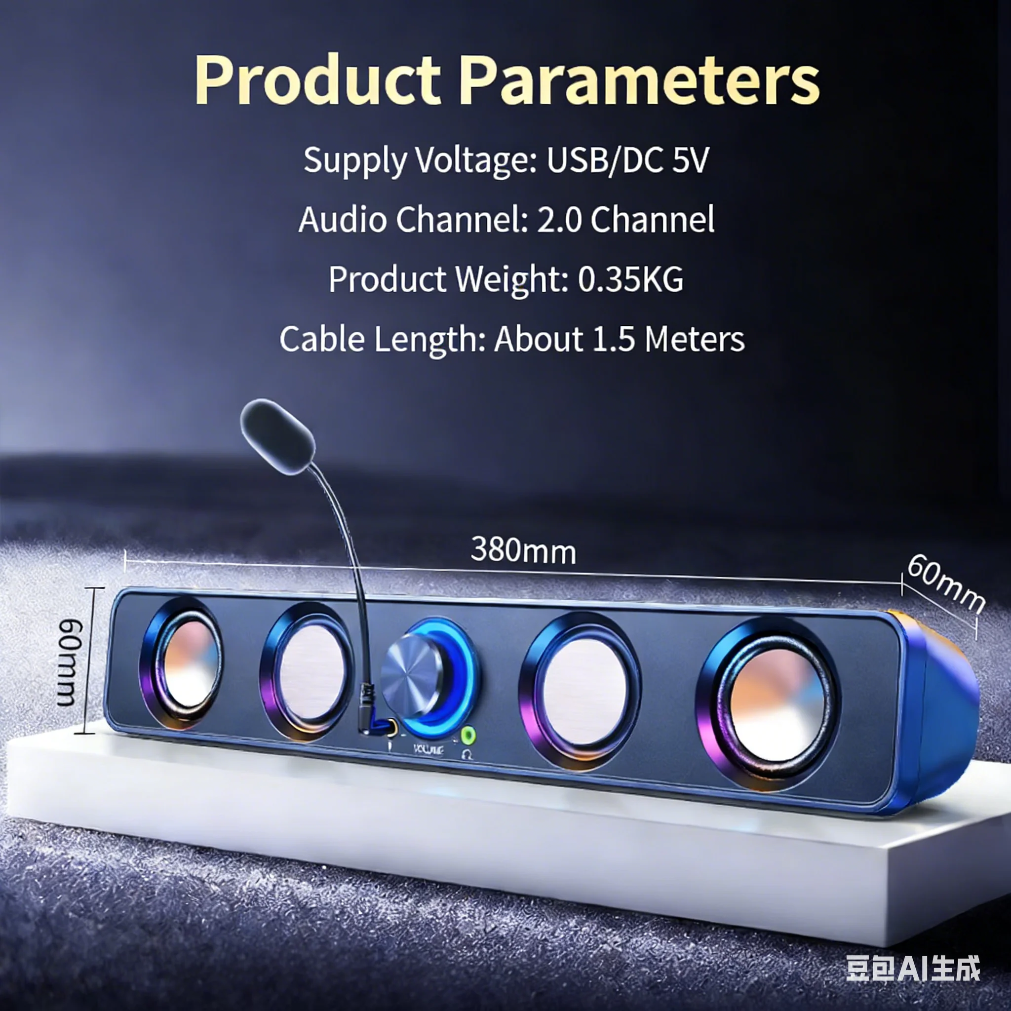 Sistema de Som para Home Theat - Rgb Computer Soundbar For Pc avaliação e preço