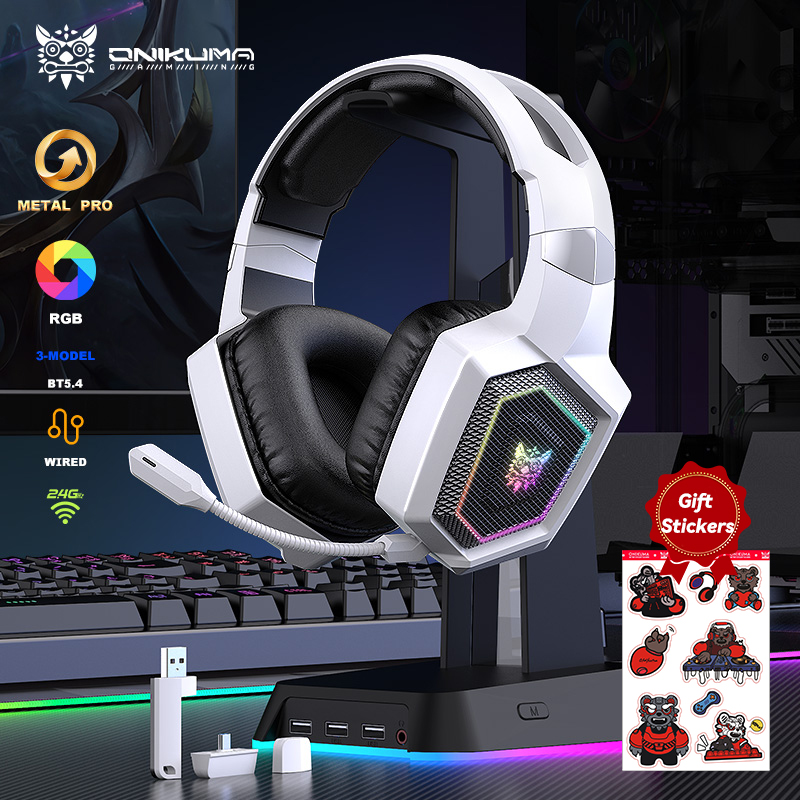 Onikuma fone de ouvido sem fio - Gaming Headset With Mic Rgb avaliação e preço