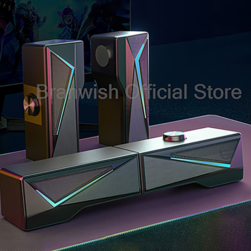 Barra de som para jogos RGB co - Rgb Computer Soundbar For Pc avaliação e preço