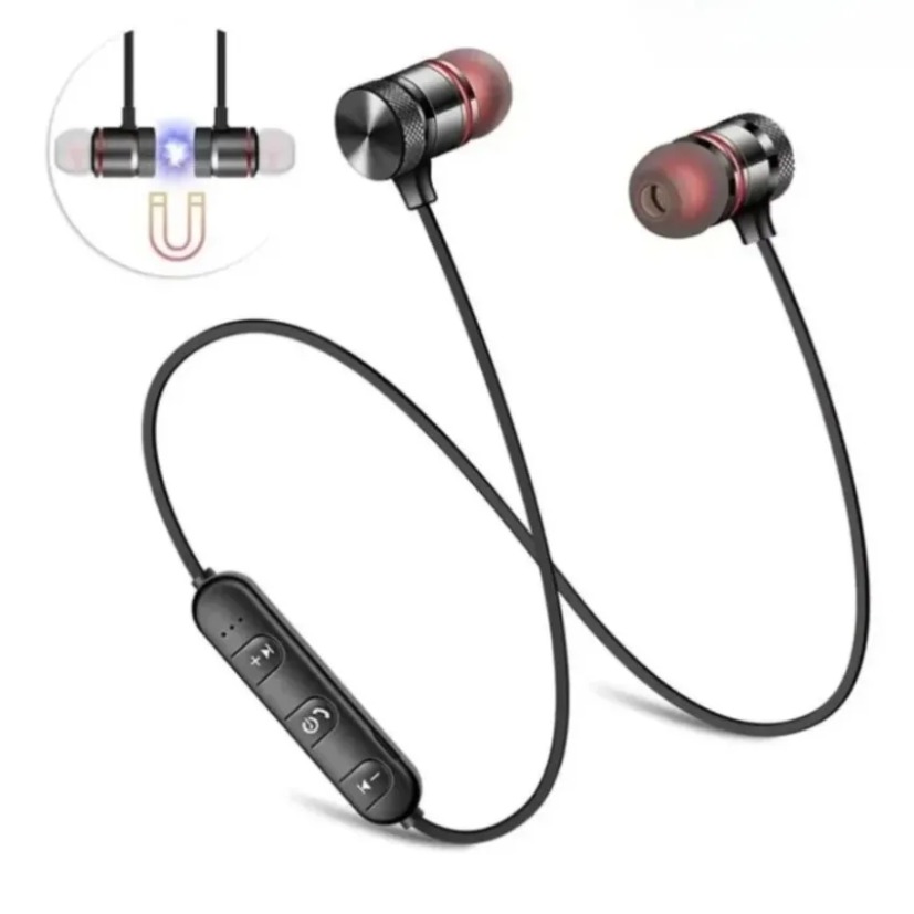 Fones de Ouvido Bluetooth com  - Magnetic Neckband Sports Earphones avaliação e preço