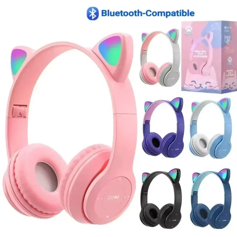 Fones de Ouvido Bluetooth Sem  - Cat Ear Bluetooth Headset Led avaliação e preço